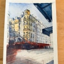 My project for course: Architectural Sketching with Watercolor and Ink. Sketching, Drawing, Watercolor Painting, Architectural Illustration, Sketchbook & Ink Illustration project by holzhammerelena - 03.22.2024