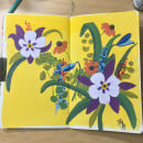 My project for course: Expressive Floral Painting with Acrylic Paint. Un proyecto de Bellas Artes, Pintura, Pintura acrílica e Ilustración botánica de Green Owl Arts LLC - 23.03.2024