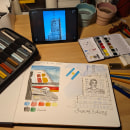 My project for course: Watercolor Travel Journal. Ilustração tradicional, Pintura em aquarela, Ilustração arquitetônica, e Sketchbook projeto de desert_rose - 03.04.2024