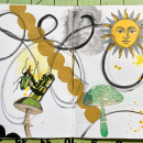 My project for course: Creative Notebook: Experiment with Collage, Stamps, and Decoupage. Un projet de Illustration traditionnelle, Collage, Papercraft , et Carnet de croquis de Lisa Gibson - 06.04.2024