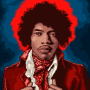 The Jimi Hendrix Experience. Traditional illustration, Digital Illustration, and Pixel Art project by Francis Casanova - 04.06.2024
