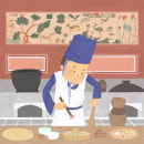 A Joseon Dynasty Chef. Un proyecto de Diseño de personajes, Ilustración digital, Ilustración infantil y Álbum ilustrado						 de Deok Young Kim - 07.04.2024