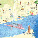 Map of Lisboa. Ilustração tradicional, Infografia, Desenho, Ilustração digital, e Pintura digital projeto de annelg - 08.04.2024