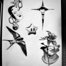 Mi proyecto del curso: Técnicas de tatuaje: sombreado con pepper shading. Un proyecto de Ilustración tradicional y Diseño de tatuajes de Yahir Garcia - 04.04.2024