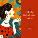 Colorful Hallucination Portait. Vector Illustration project by Vladimir Ioan - 03.27.2024