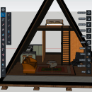 A-Frame Cabin. Design de interiores projeto de temi_adigun - 15.04.2024