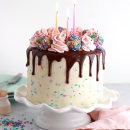 Double Funfetti Birthday Cake. Un proyecto de Cocina, Fotografía gastronómica, Artes culinarias, Food St y ling				 de Whitney DePaoli (Sugar & Sparrow) - 17.04.2024