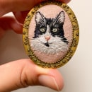 Mi proyecto del curso: Minibordado realista de mascotas. Jewelr, Design, Embroider, and Textile Design project by Pía Fredes González - 04.19.2024