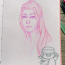 Mi proyecto del curso: Dibujo de retratos llamativos con lápices de colores. Drawing, Portrait Drawing, Sketchbook, and Colored Pencil Drawing project by Ambar Cueva - 05.07.2024