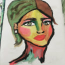 Pintara creativa acrilico . Portrait Illustration project by Carolina Luna - 05.18.2024