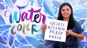 Watercolor Paint Brush Calligraphy for Beginners. Calligraphy, and Typography course by Lucía Nolasco