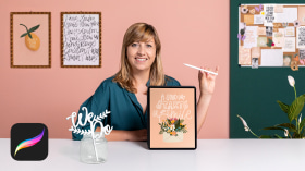 Calligraphy and Lettering Fundamentals in Procreate. Calligraphy, and Typography course by Chiara Bacchini