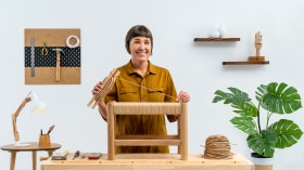 Design de móveis: introdução à tecelagem com corda de papel. Um curso de Craft de Heide Martin