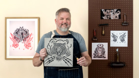 Contemporary Printmaking with Linoleum. Illustration, and Craft course by Don Kilpatrick III