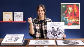 Record Cover Design with Pencil Illustration Techniques. Illustration course by Charlotte Delarue