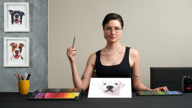 Pet Portraits in Colored Pencils. Illustration course by Camila Correa Castro