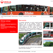 portal Veolia Transporte España. Design, Programação , e UX / UI projeto de Elena Dalmau Castro - 05.10.2009