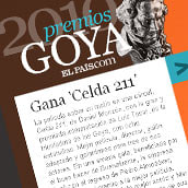 Premios Goya - ELPAÍS.com. Un proyecto de Diseño, Programación y UX / UI de Ismael González - 05.04.2010
