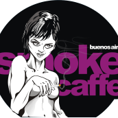 Smoke Caffe. Design e Ilustração tradicional projeto de Mauro Andrés Ponte - 24.06.2011