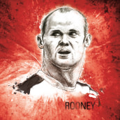 Wayne Rooney Free Work. Traditional illustration project by Xavier Gironès - 07.05.2011