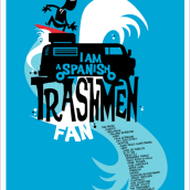 I Am A Spanish Trashmen Fan. Een project van  Ontwerp y Traditionele illustratie van David Campesino - 18.07.2011
