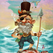 The Pirate. Ilustração tradicional projeto de Ariel Ferreyra - 03.08.2011