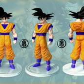GOKU 3D FIGURA DE RESINA. Design, Traditional illustration, and 3D project by Jose Luis Rioja - 09.05.2011