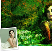 Green woman. Design, Traditional illustration, and Photograph project by Ineshi - 09.07.2012