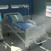 Habitación Hospital. Un proyecto de Diseño, Ilustración tradicional, Instalaciones y 3D de Diseño industrial / Gráfico / 3d - 18.10.2012