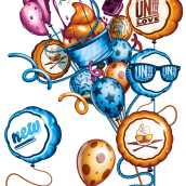 Balloons - Illustration. Projekt z dziedziny Design, Trad, c, jna ilustracja i  Reklama użytkownika david sánchez cobos - 07.03.2013