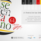 Cartel de Festival Internacional de Cine de San Sebastián 2013. Design projeto de Patricio Branca - 30.05.2013