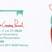 Amparo Cervera (business card). Un proyecto de Ilustración tradicional de paulapé - 10.06.2013