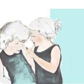 abrazos, risas, juegos y un beso. Un proyecto de Ilustración tradicional de Elisa Bernat - 29.07.2013