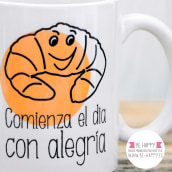 Diseño de taza, "Comienza el día con Alegría". Un proyecto de Diseño, Ilustración tradicional y Publicidad de Luis Miguel Pérez - 24.11.2013