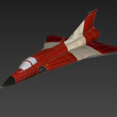 Saab J35 Draken [Game asset]. 3D projeto de Víctor Hernández García - 28.11.2013