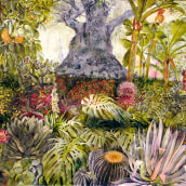 Jardín Botánico. Projekt z dziedziny Trad, c i jna ilustracja użytkownika José Manuel Hortelano-Pi - 05.01.2014