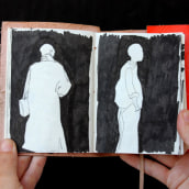 Cuaderno de viaje: En espera. Ilustração tradicional projeto de Maria Bombassat - 20.01.2014
