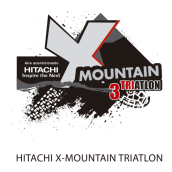 Logo Hitachi X-MOUNTAIN DUATLON-TRIATLON. Un proyecto de Br e ing e Identidad de Jose Balaguer Aledon - 21.01.2014
