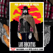 Cartel de concierto de Los bocatas 25/1/13. Un proyecto de Diseño, Ilustración tradicional y Diseño gráfico de Fernando Prieto Serrano - 05.03.2014