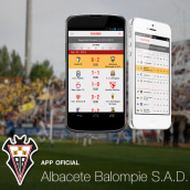 app Albacete Balompie. Br, ing, Identit, and Graphic Design project by Rocio Cano - 03.10.2014