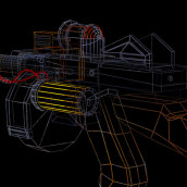 Arma 3D preparada para videojuego (concepto basado en Bioshock). Een project van 3D van Alejandra Eng - 20.03.2014