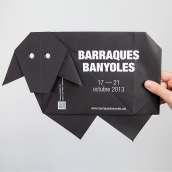 Origami Poster Barraques Banyoles. Design, Graphic Design, and Screen Printing project by Anna Pigem - 10.23.2013