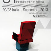 Concurso de carteles 61 Festival de cine internacional de San Sebastián. Design gráfico projeto de Patricia Fernández Ruibal - 17.02.2013