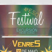 Cartel | Festival 4ºEso - 30/04/2014. Design e Ilustração tradicional projeto de Eloy Pardo Rouco - 12.05.2014