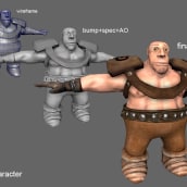 Troll Lowpoly Game Character. 3D project by Roberto Ampudia Sanchez - 06.10.2014
