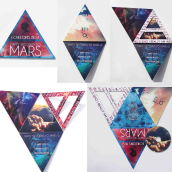 CD Design - 30 Seconds to Mars. Traditional illustration, Graphic Design, and Packaging project by Virginia Quílez - 07.17.2014