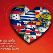 América Latina, un sólo corazón. Design, Publicidade, e Design gráfico projeto de Ricardo José Calvente Cordón - 25.07.2014