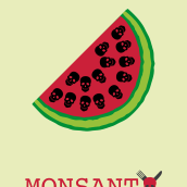Pensamiento critico ante alimentos producto Monsanto. . Un proyecto de Publicidad, Consultoría creativa y Diseño gráfico de Ricardo Chaves Castro - 23.05.2013
