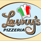 Logo Pizzería Laurys. Un proyecto de Ilustración tradicional, Publicidad, Br, ing e Identidad y Diseño gráfico de Liliana Mendez - 11.08.2014