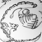 Hungry fish. Un progetto di Illustrazione tradizionale di Killian López - 17.08.2014